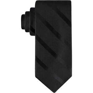 Mens solid stripe tie classic formal necktie business wedding dress wear